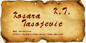 Kosara Tasojević vizit kartica